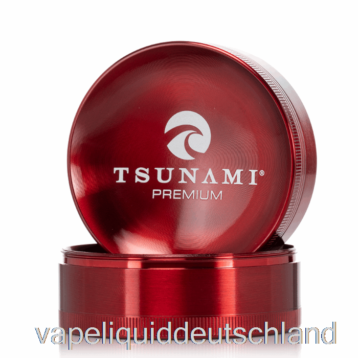 Tsunami 2,95 Zoll 4-teiliger Versunkener Top-Grinder Rot (75 Mm) Vape-Flüssigkeit